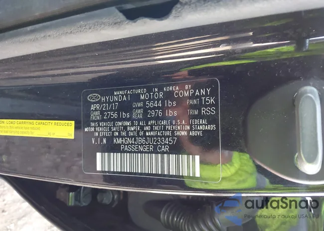 KMHGN4JB6JU233457: 44006335