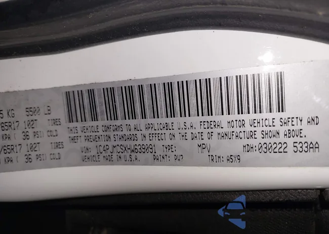 1C4PJMCSXHW639091: 44006433