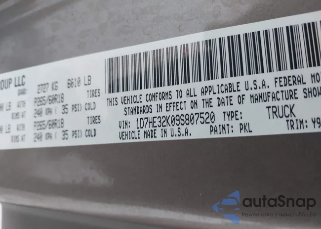 1D7HE32K09S807520: 44006445