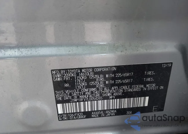 JTMP1RFV7LD054265: 44006523