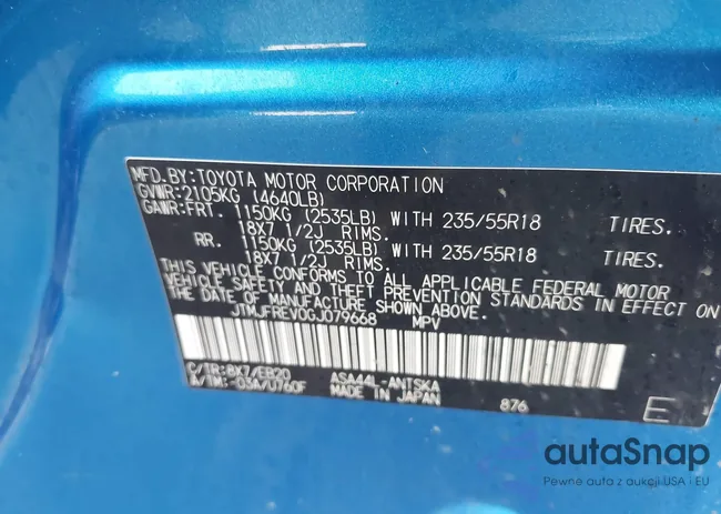 JTMJFREV0GJ079668: 44007657