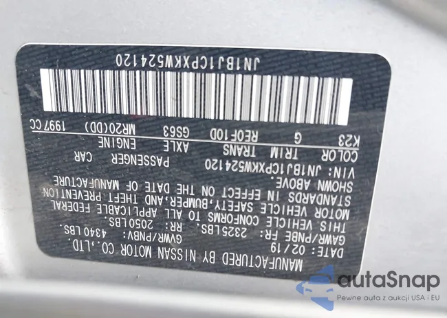 JN1BJ1CPXKW524120: 44007686