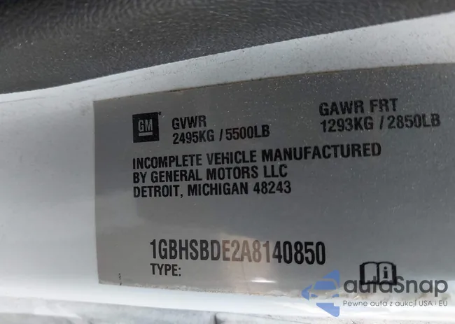 1GBHSBDE2A8140850: 44007704