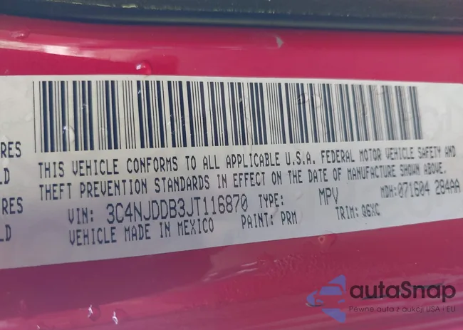 3C4NJDDB3JT116870: 44007755