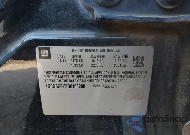 1G6DA5EY3B0163208: 44007778