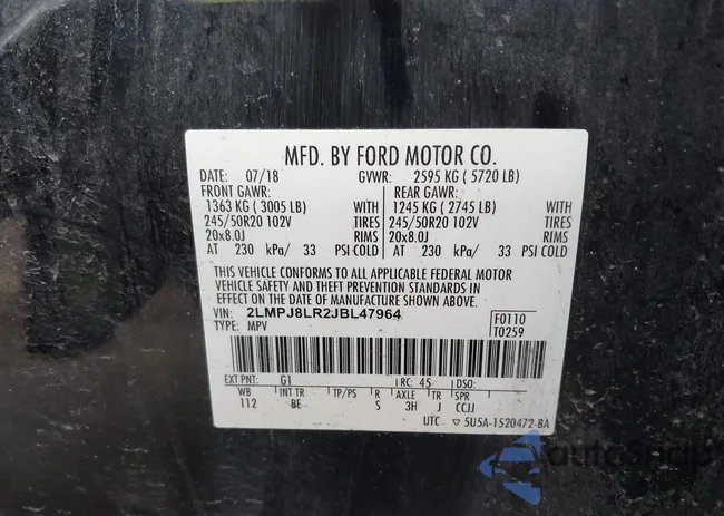 2LMPJ8LR2JBL47964: 44007783