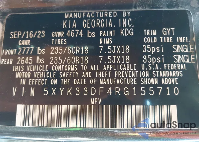 5XYK33DF4RG155710: 44007804