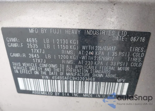 4S4BSAFC9H3203968: 44007946