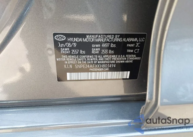 5NPE24AFXKH803494: 44007996