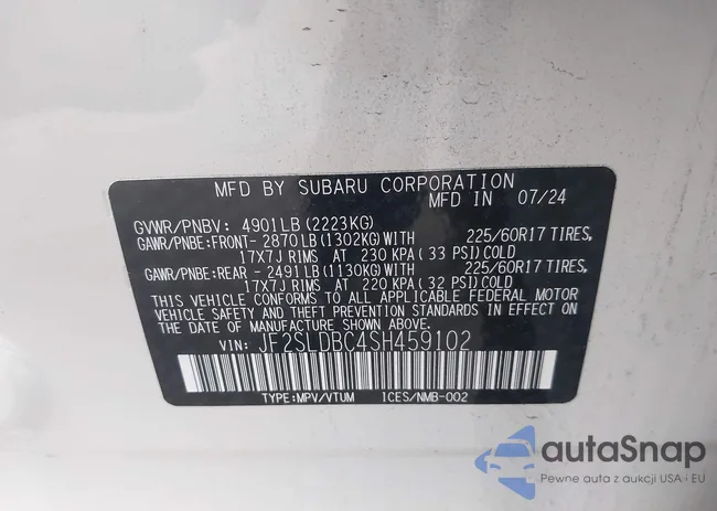 JF2SLDBC4SH459102: 44008005