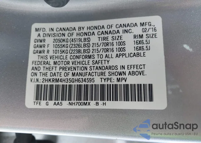 2HKRM4H35GH634595: 44008078