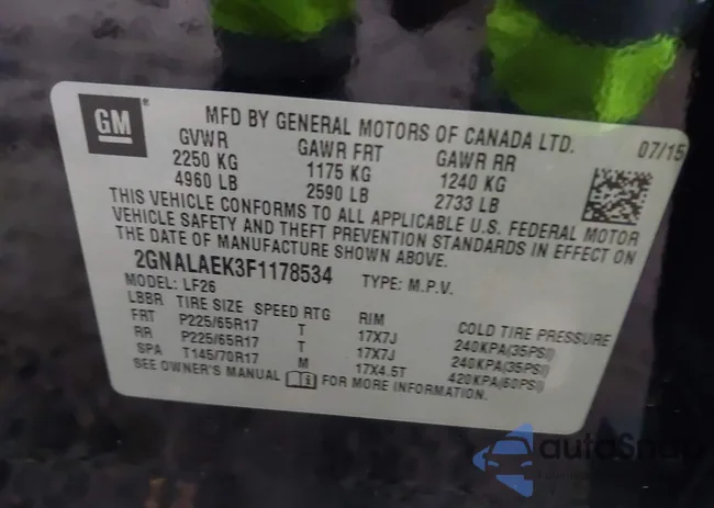 2GNALAEK3F1178534: 44008080