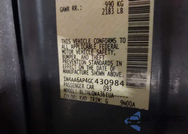 1N4AA6AP4GC430984: 44007308