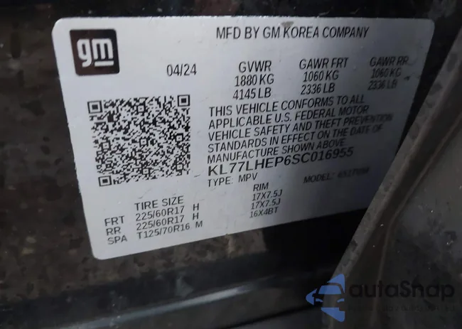 KL77LHEP6SC016955: 44007331