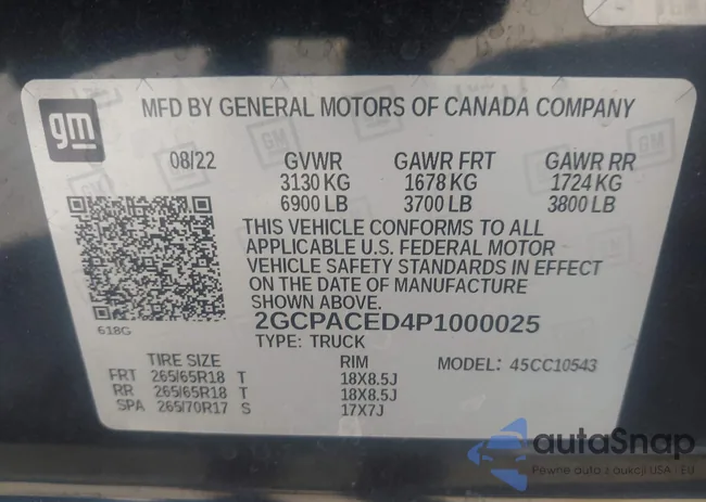 2GCPACED4P1000025: 44007406