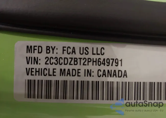 2C3CDZBT2PH649791: 44007427