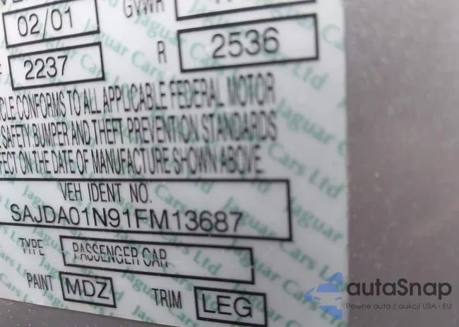 SAJDA01N91FM13687: 44007498