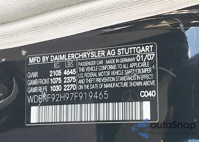 WDBRF92H97F919465: 44008791