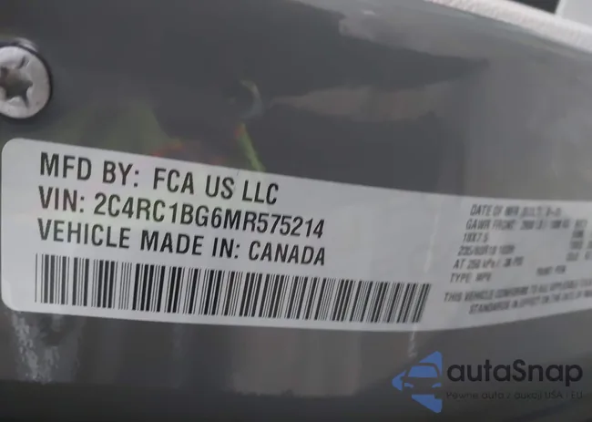 2C4RC1BG6MR575214: 44008904