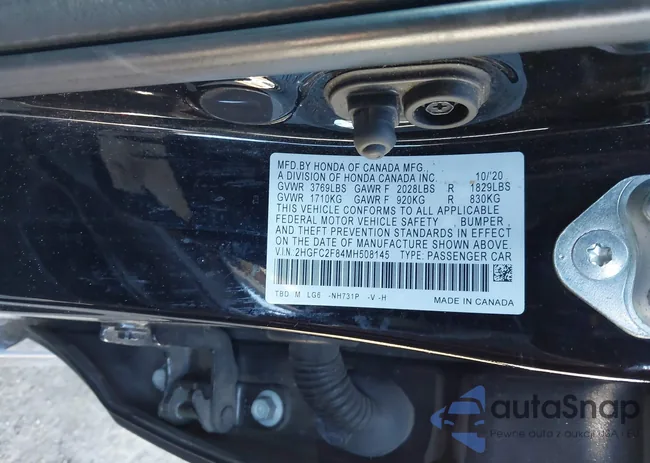 2HGFC2F84MH508145: 44009099