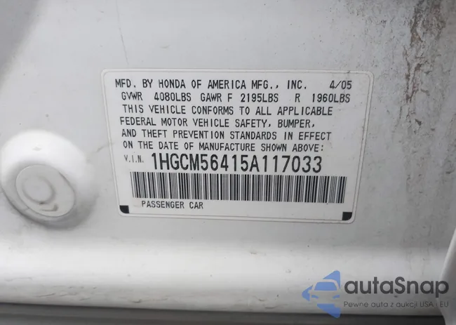 1HGCM56415A117033: 44009144