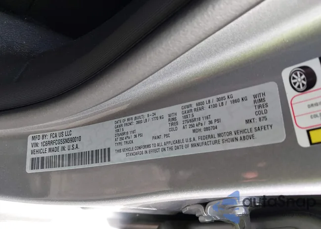 1C6RRFCG5SN590010: 44008256