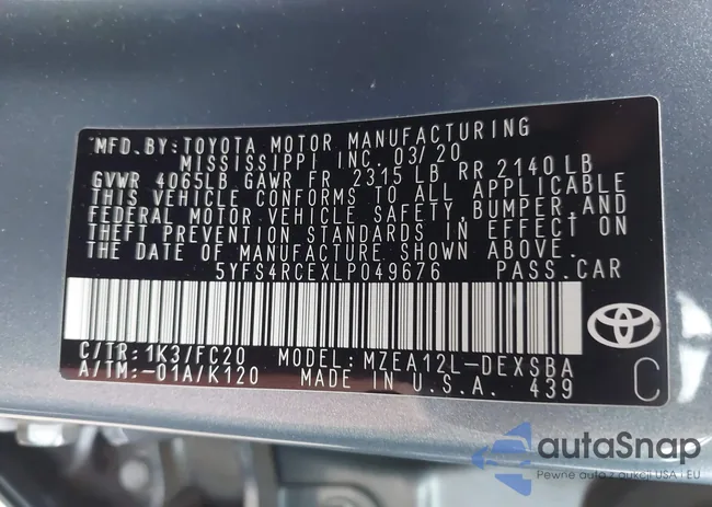 5YFS4RCEXLP049676: 44008368