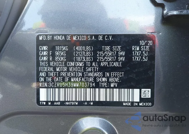 3CZRU5H39MM703794: 44008567