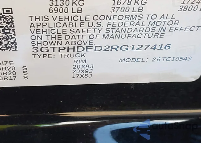 3GTPHDED2RG127416: 44008632