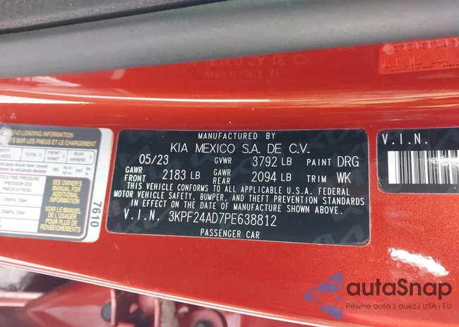 3KPF24AD7PE638812: 44009665