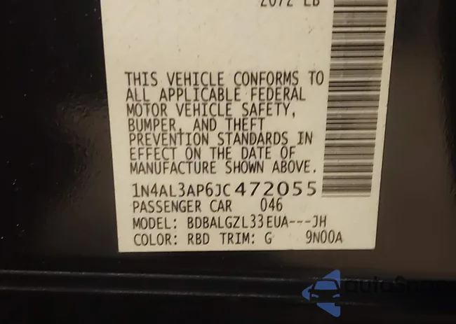 1N4AL3AP6JC472055: 44009706