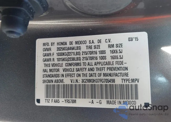 3CZRM3H37FG705498: 44009906