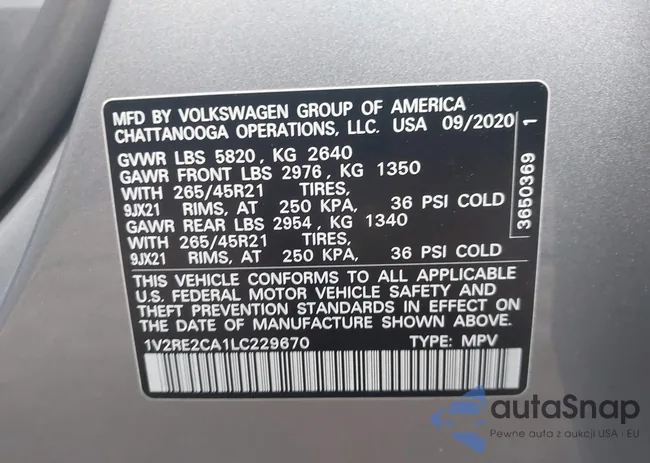 1V2RE2CA1LC229670: 44010018