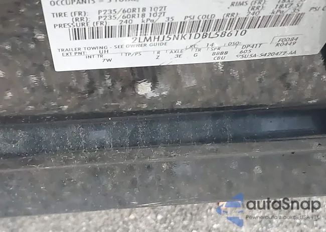 2LMHJ5NK1DBL58610: 44010033