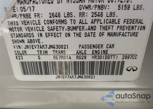 JN1EV7AR7JM430621: 44010142