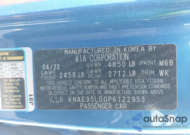 KNAE35LD0P6122953: 44010175