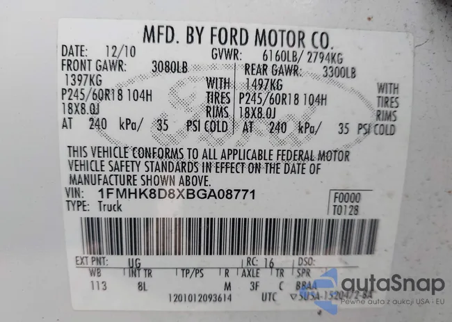 1FMHK8D8XBGA08771: 44010177