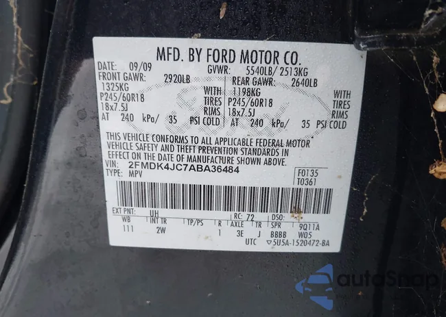 2FMDK4JC7ABA36484: 44009249