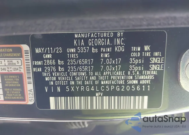 5XYRG4LC5PG205611: 44009277