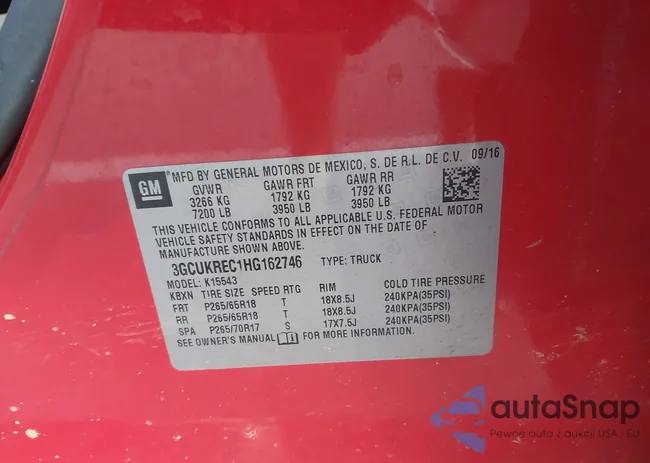 3GCUKREC1HG162746: 44009286