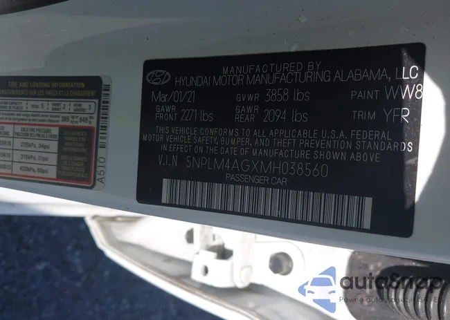 5NPLM4AGXMH038560: 44009358