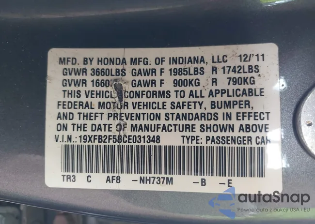 19XFB2F58CE031348: 44009386