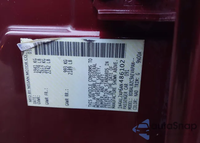 1N4AL2AP6AN486102: 44009590