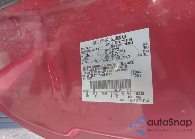 1FTZR45E65PA88723: 44009612