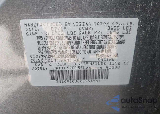 3N1CP5CU2KL551981: 44010698