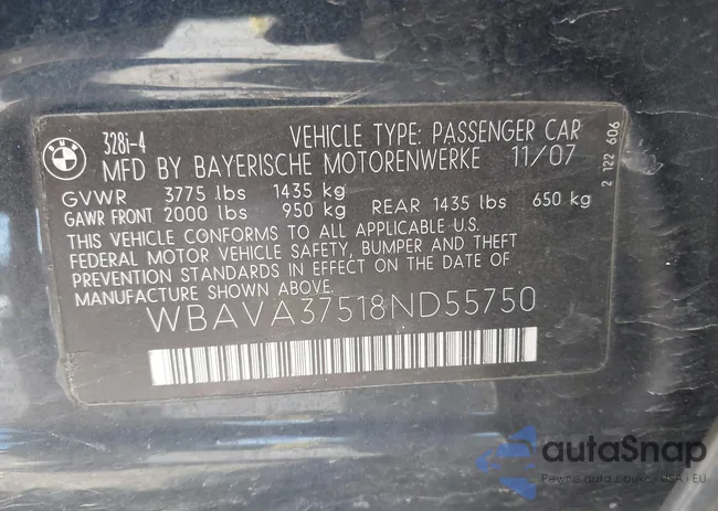 WBAVA37518ND55750: 44010736