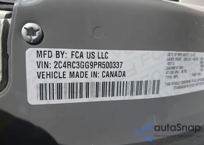 2C4RC3GG9PR500337: 44010823