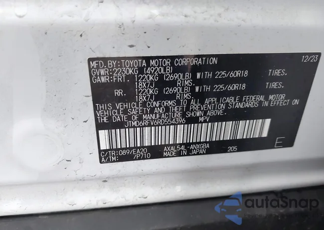 JTMD6RFV6RD554396: 44010826