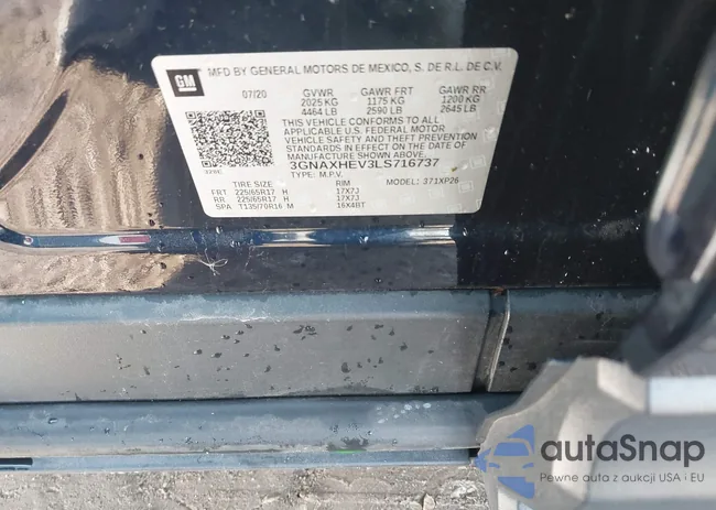 3GNAXHEV3LS716737: 44010844