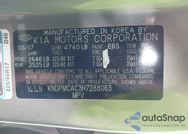 KNDPMCAC3H7288063: 44010918